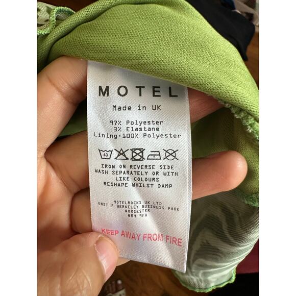 Motel Rocks Yubila Mini Dress In Mesh‎ Cheetah Green Size XL - Picture 6 of 16